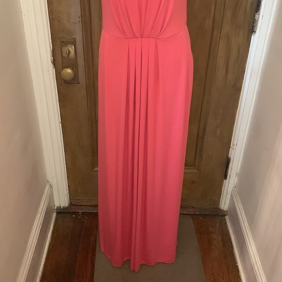 Like new! Cynthia Rowley Punch Pink maxi dress with pockets - size Large - Picture 4 of 8
